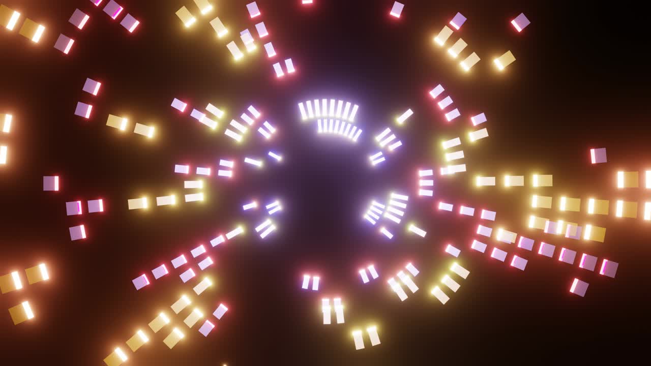 VJ Loop Disco. Flerfargede skimrende lysstråler.