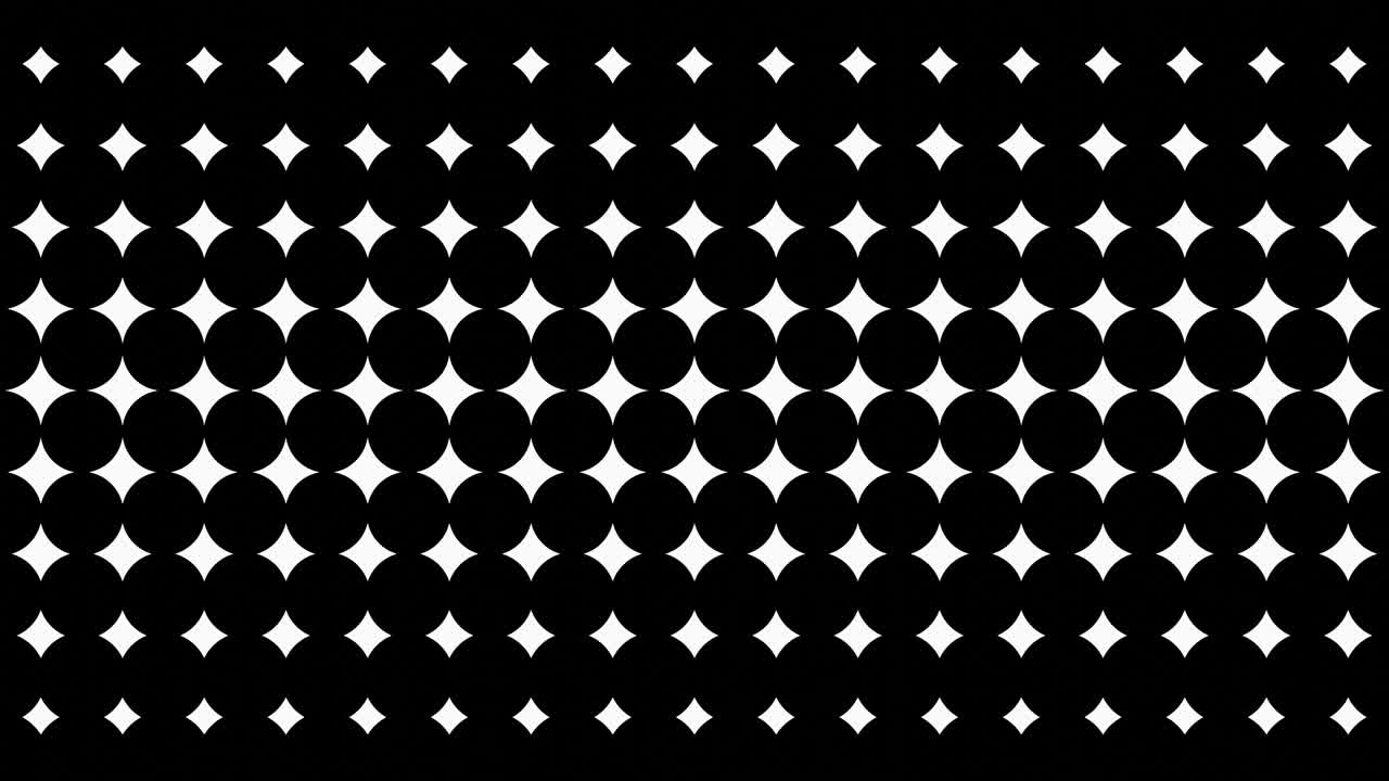 una simple máscara de transición de círculos crecientes. sin costura