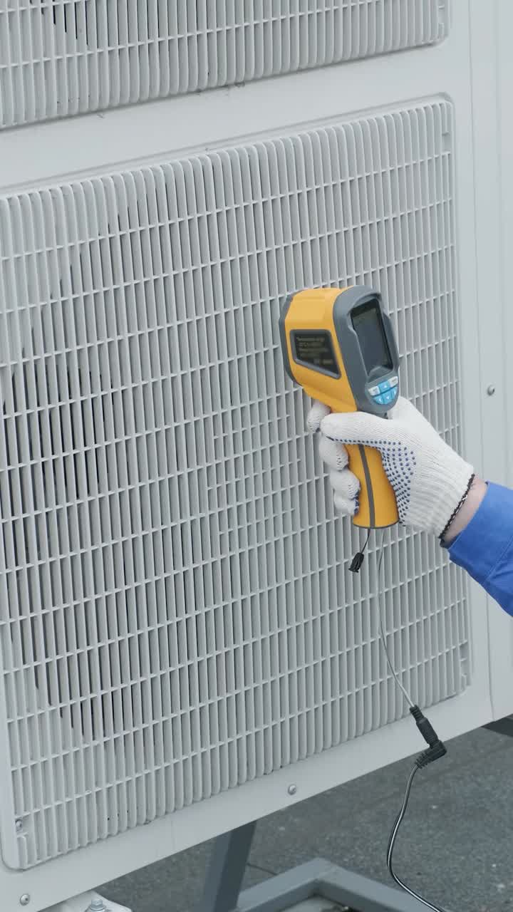 Infrared Thermometer Inspection of Air Conditioner
