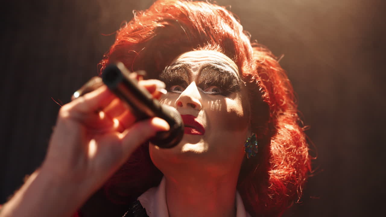 Drag queen performing on stage