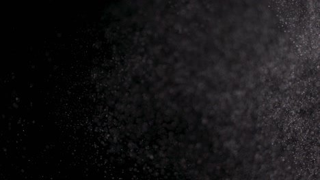 powder isolated on black background