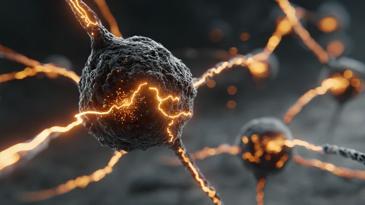 A Close-Up View of Electrically Active Neurons with Dynamic Energy Pulsing Through Their Synapses, Illustrating the Intricacies of Neural Communication and Brain Function