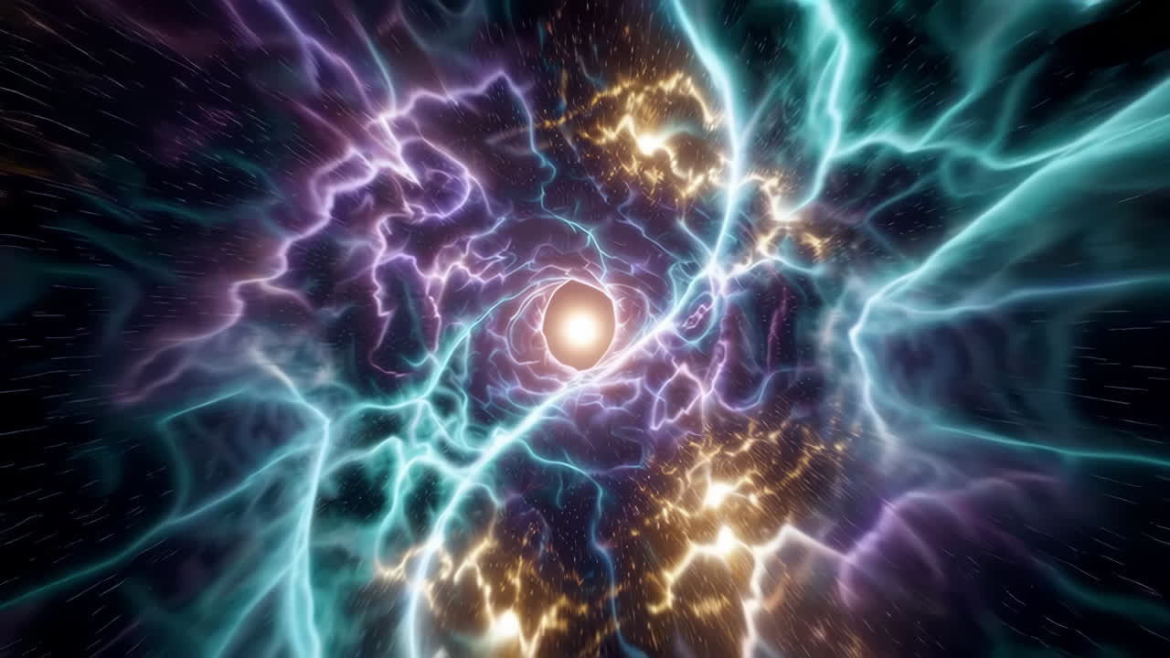 agujero de gusano abstracto a través del espacio