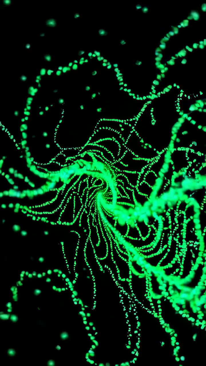 es una espiral verde brillante abstracta.