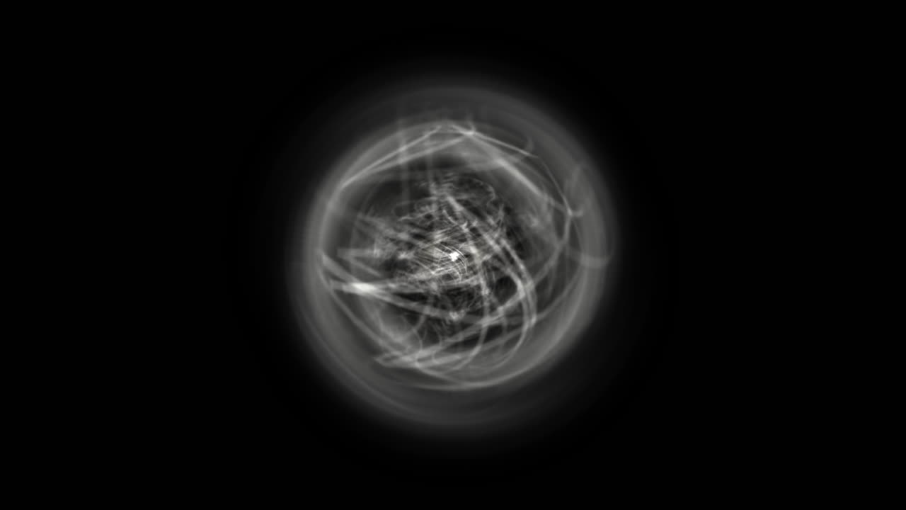 Atomic structure simulation with spinning electron cloud. 60 FPS UHD.