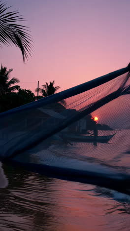 sunset fishing village
