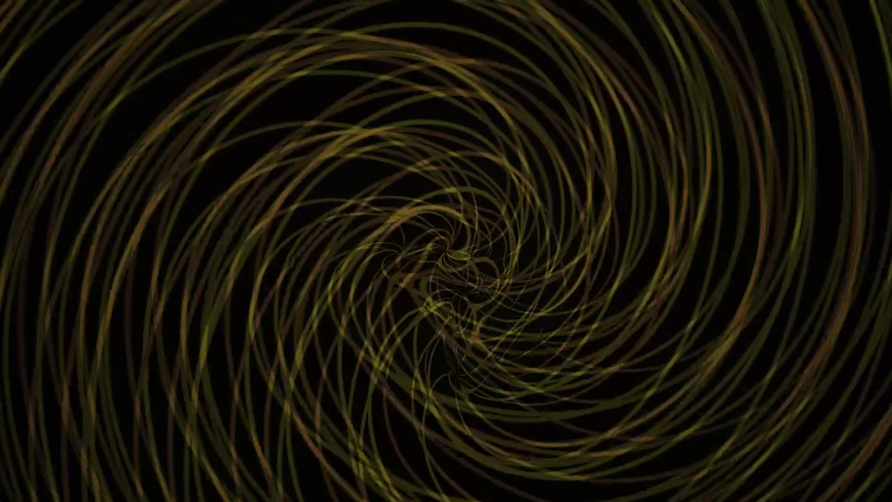 Abstract Spiral Animation with Glowing Yellow Lines