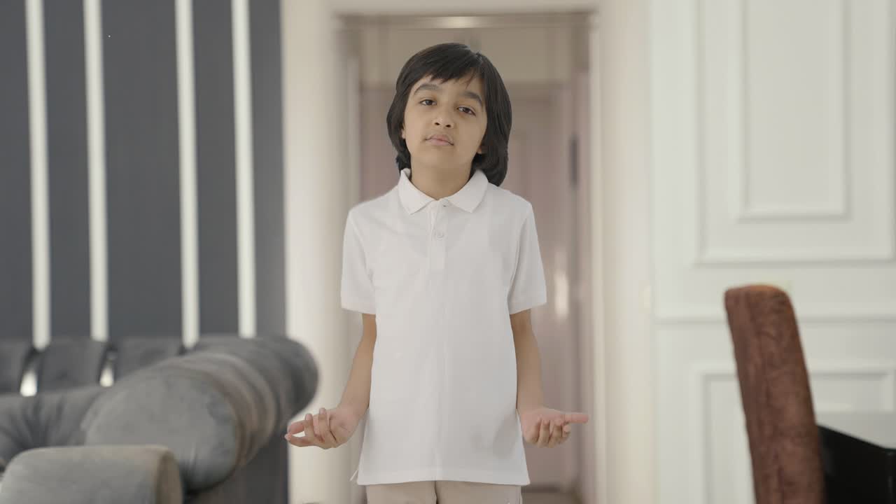 인디언 소년은 카메라에 무엇을 물어