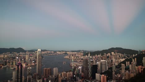 2021년 9월 4일 홍콩 시의 스카이 라인 (hong kong city's skyline from the peak)