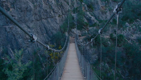 mountain suspension bridge hiking trail