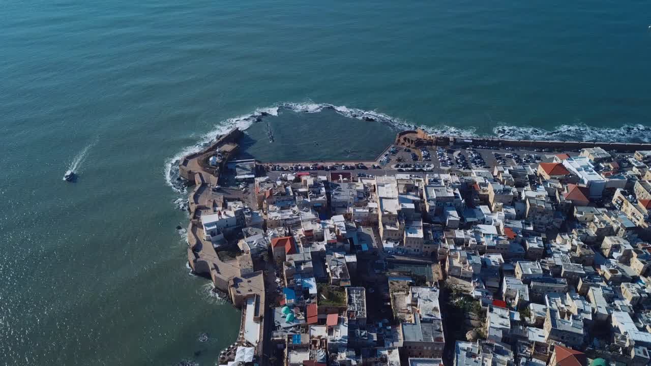 ciudad de akko, israel, vista aérea