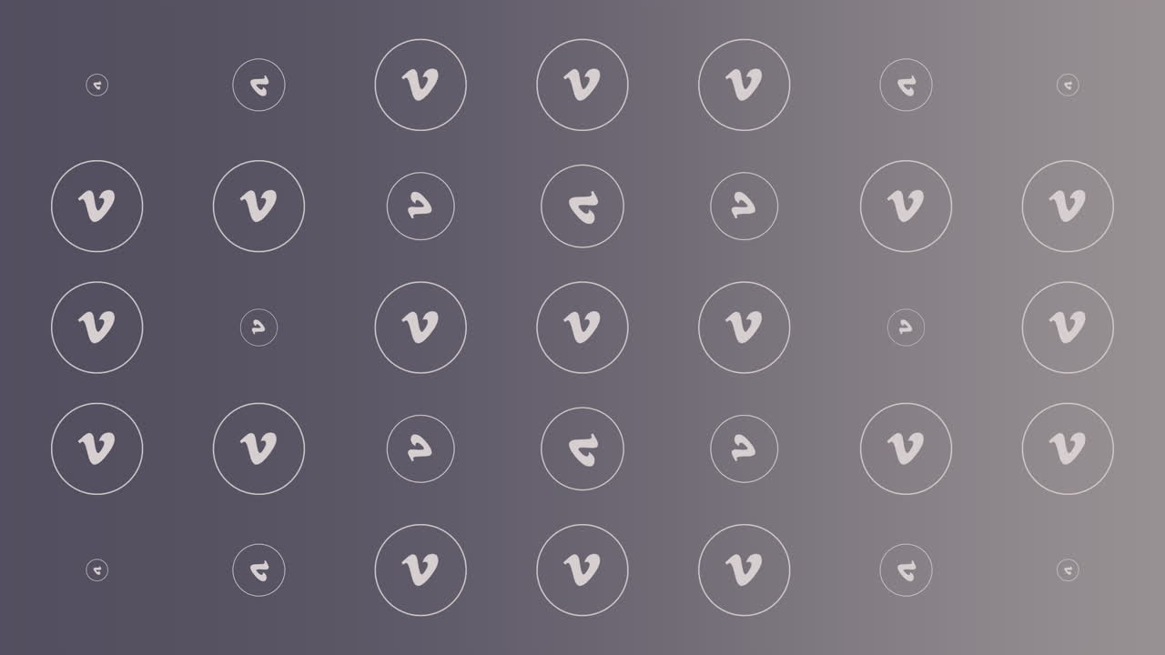 Social Vimeo icons pattern on network background