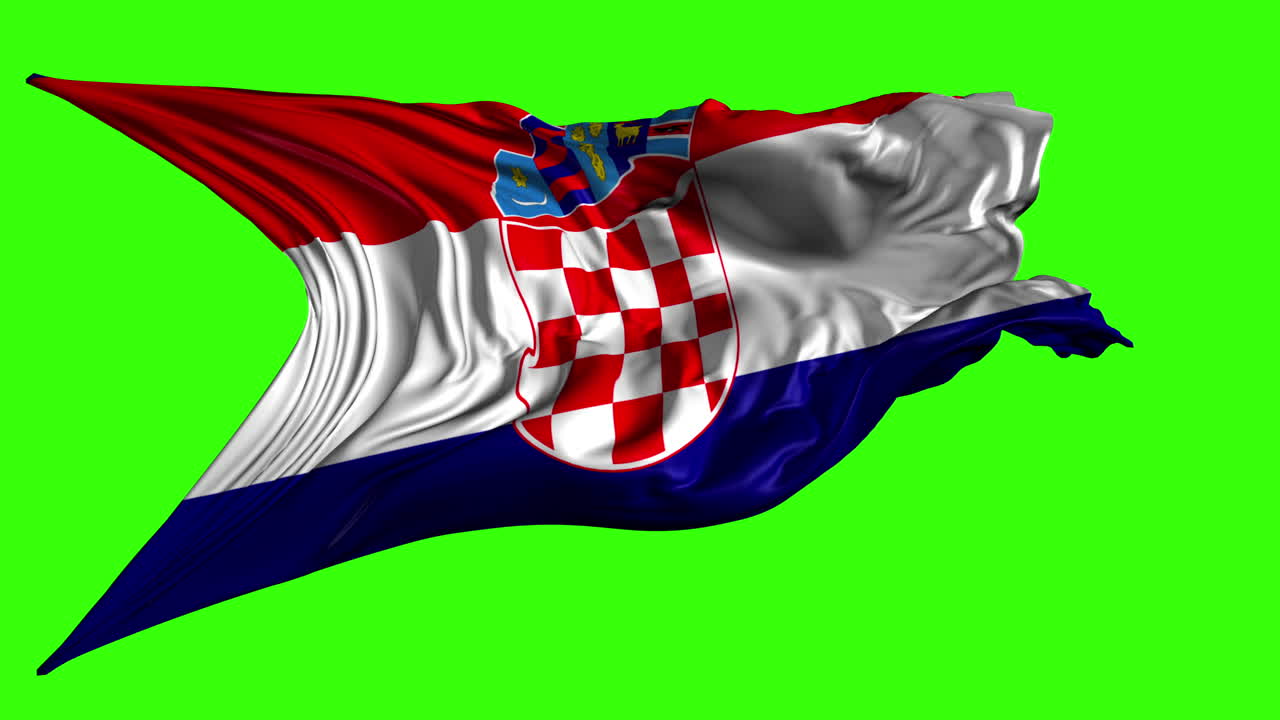 Croatian Flag Waving