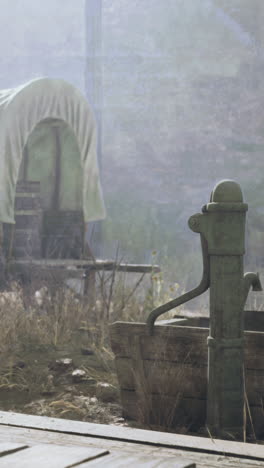escena de la bomba de agua del oeste