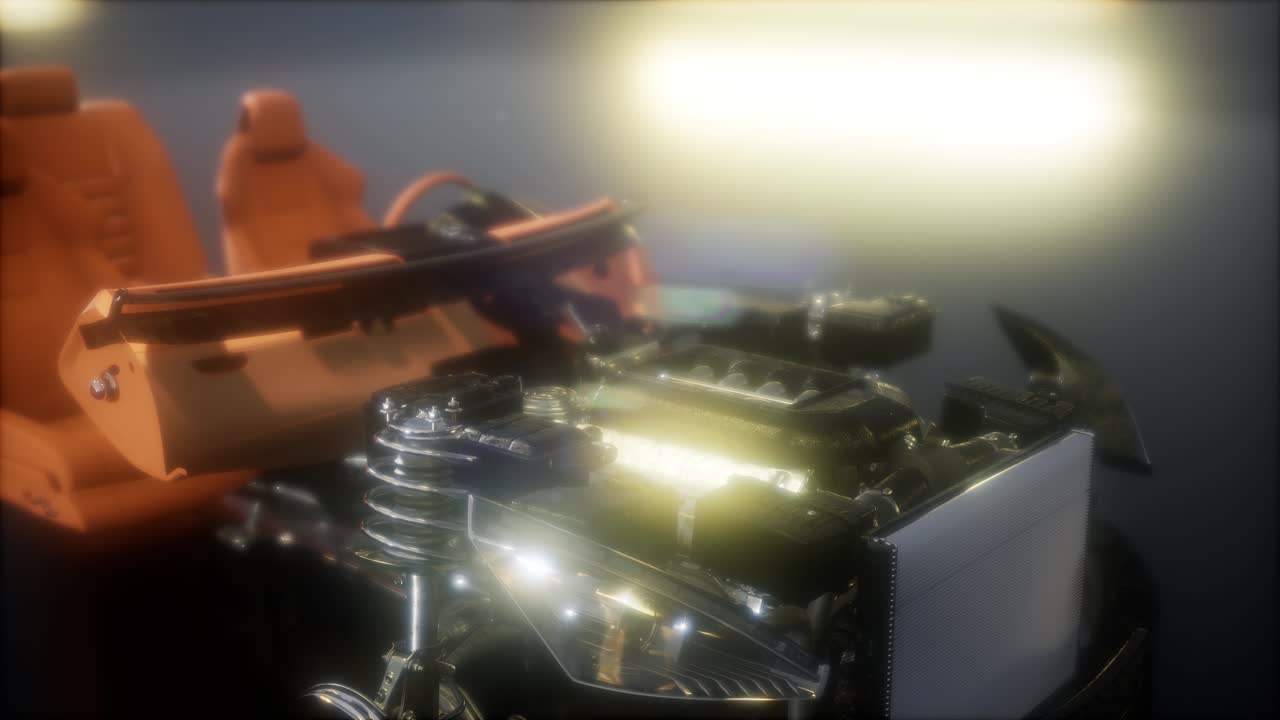 motor y otras partes visibles en el coche