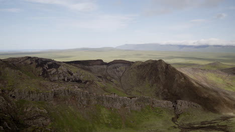 nesjavellir landscape aerials in iceland tracking left to right