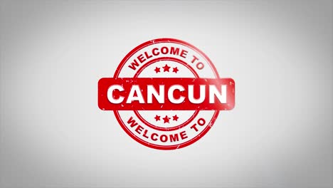 Welcome to Cancun Stamp Graphic Design