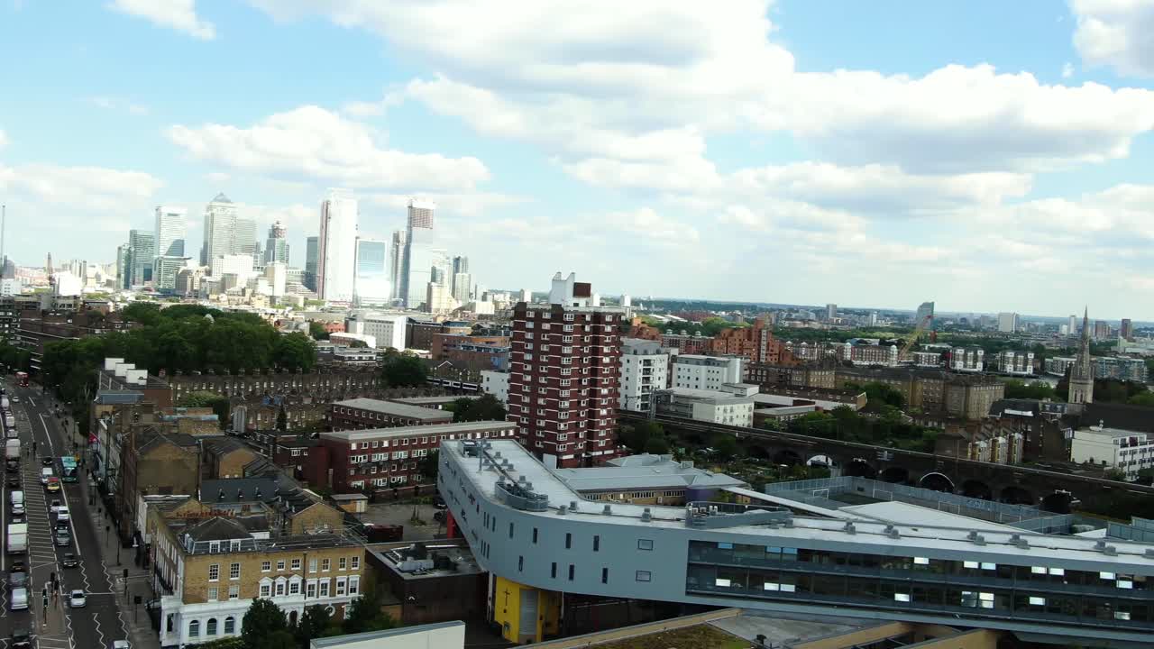 런던에서 도시의 놀라운 공중 샷