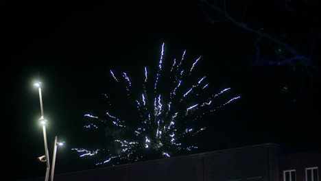 4k fuegos artificiales de la víspera de año nuevo celebración de fuegos artificios de fondo