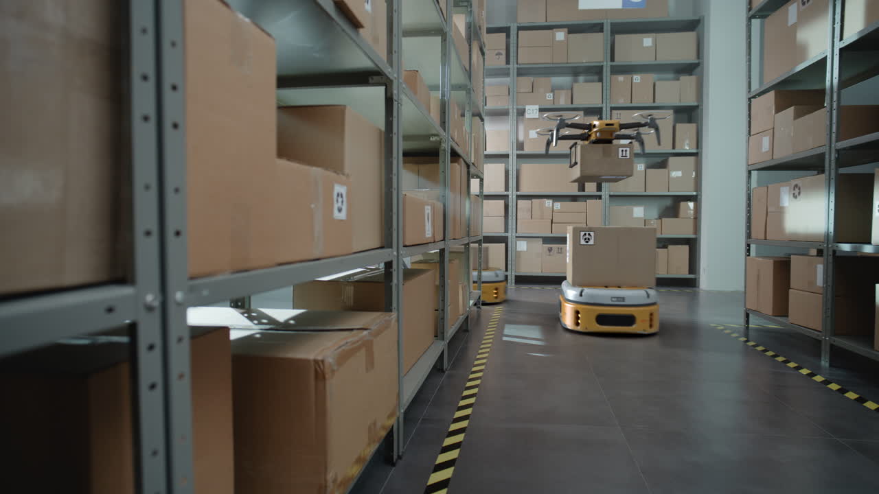 Automated Warehouse with AGVs