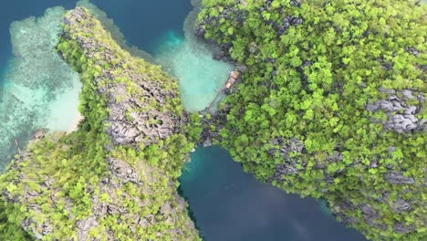 drone shots of tropical islands in coron, palawan, the philippines