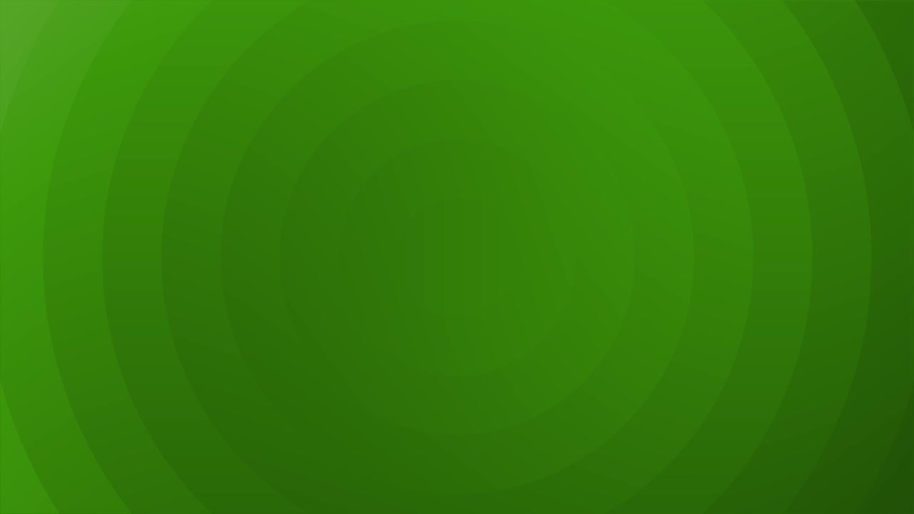 círculos de desplazamiento formas en fondo gradiente animado patrón abstracto dinámico gráficos de movimiento 3d túnel de giro telón de fondo digital iluminación color verde oscuro