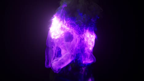 colección de quema. el fuego toma la forma de animales. corriendo gorila. animación 3d de bucle sin costuras.