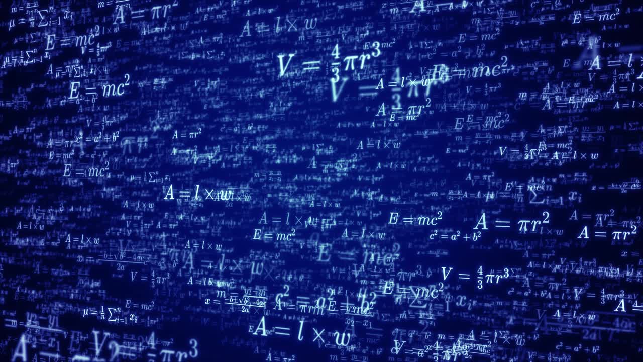 Abstract Mathematical Formulas Animation Background