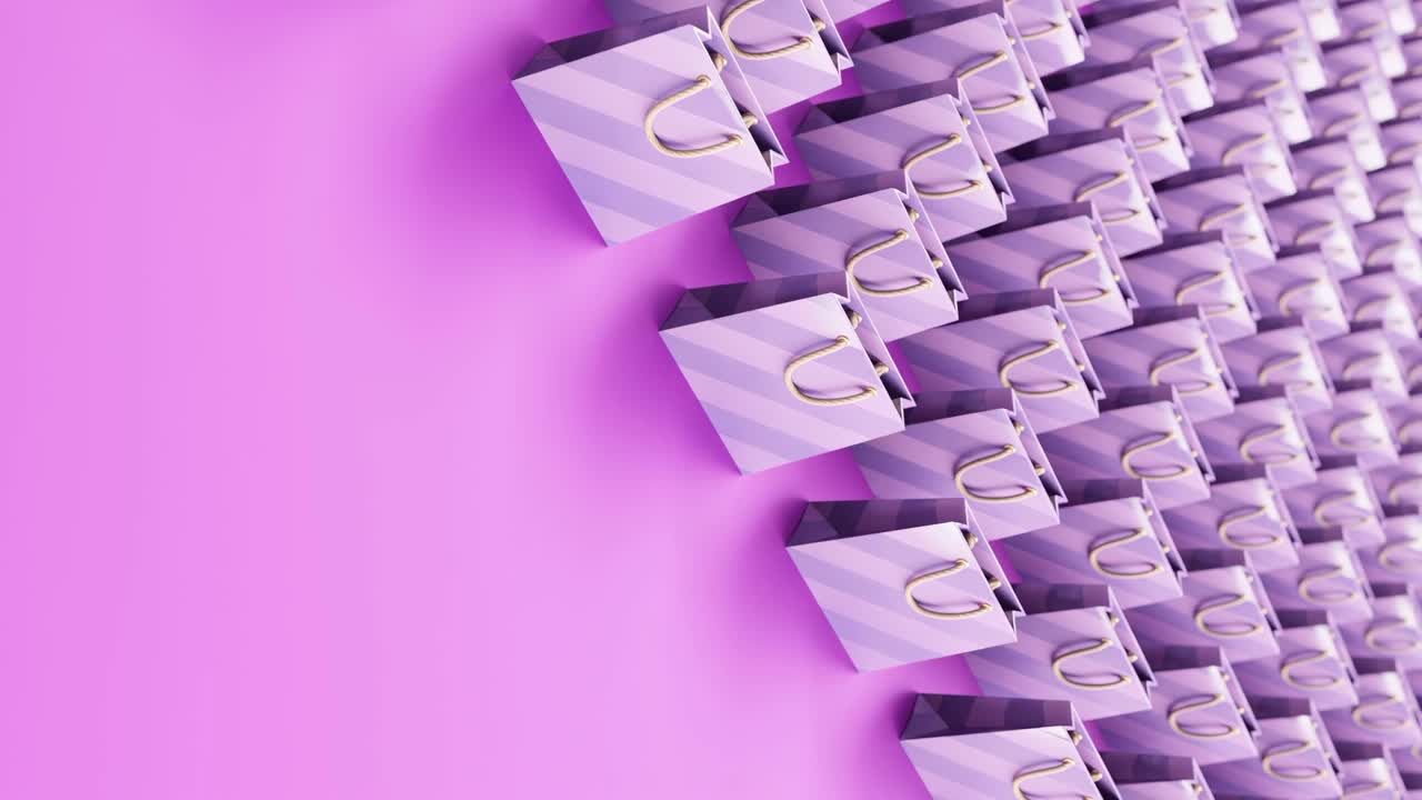 aumento en el mercado mundial de regalos animación dinámica vertical de bolsas de regalos en 3d