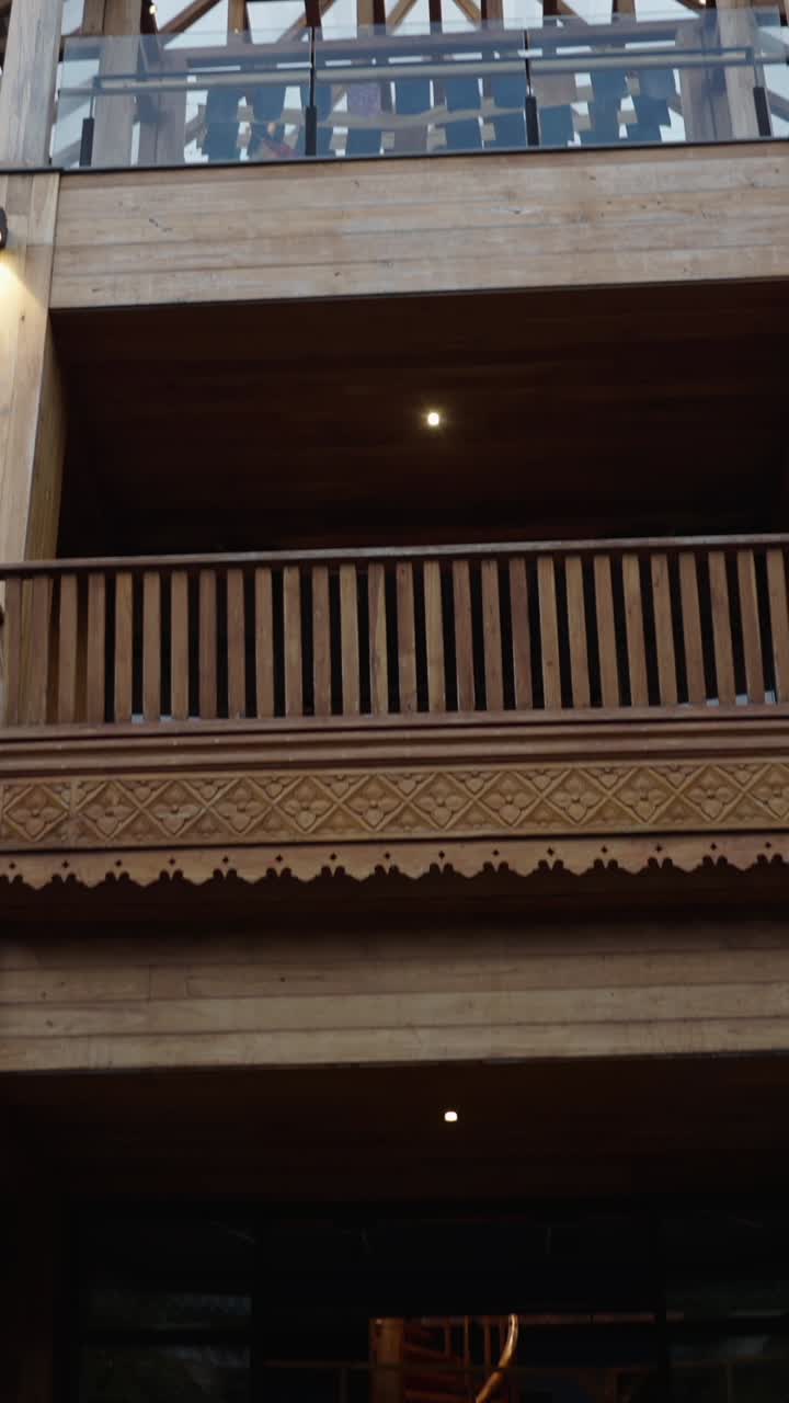 Wooden building interior