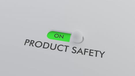 encendido del interruptor de seguridad del producto