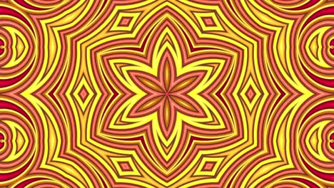 abstract 3d seamless bright background in 4k with red orange tapes. red orange stripes move cyclically in simple geometry cartoon creative style. looped smooth animation. kaleidoscope 4