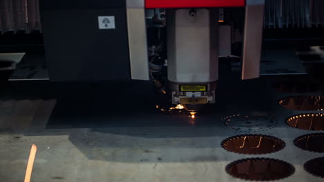 CNC-Laser-cutting-of-metal,-modern-industrial-technology.