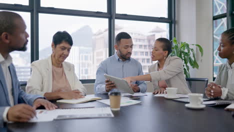 Manager,-tablet-or-business-people-in-meeting