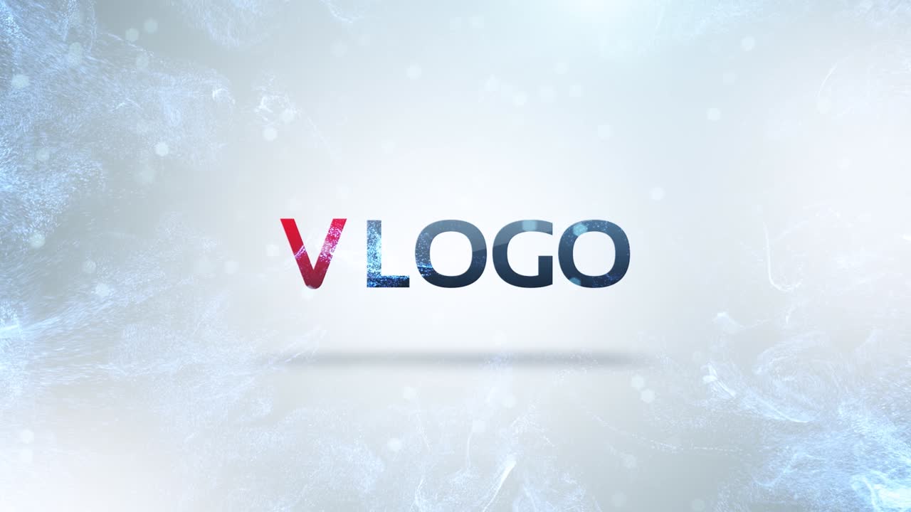 Rivelazione dinamica del titolo VLOG con animazione di particelle