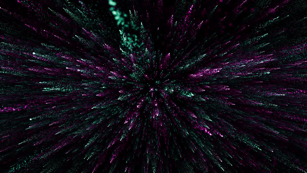 partículas verde rosa evento juego tráiler títulos escenario de concierto cinematográfico bucle de fondo