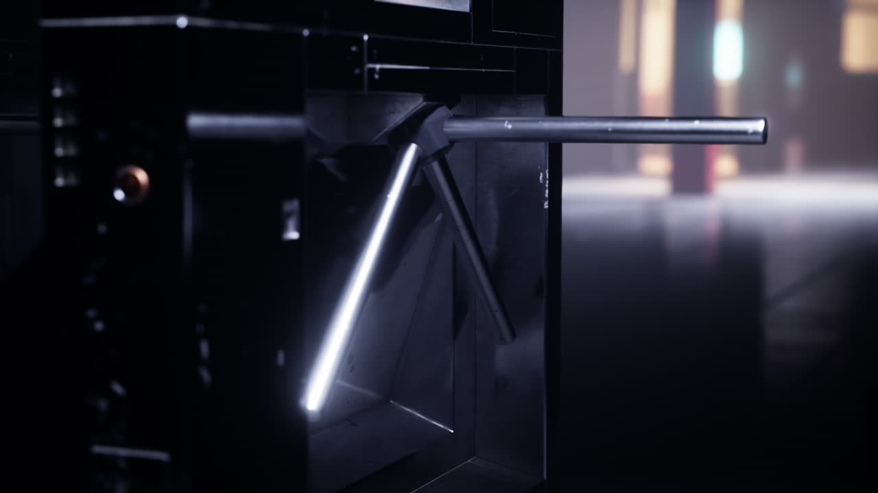 어두운 비어있는 지하철 역