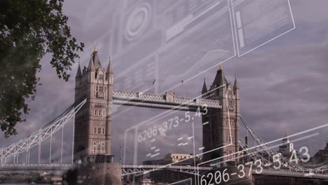 Animation-of-financial-data-processing-over-london-cityscape