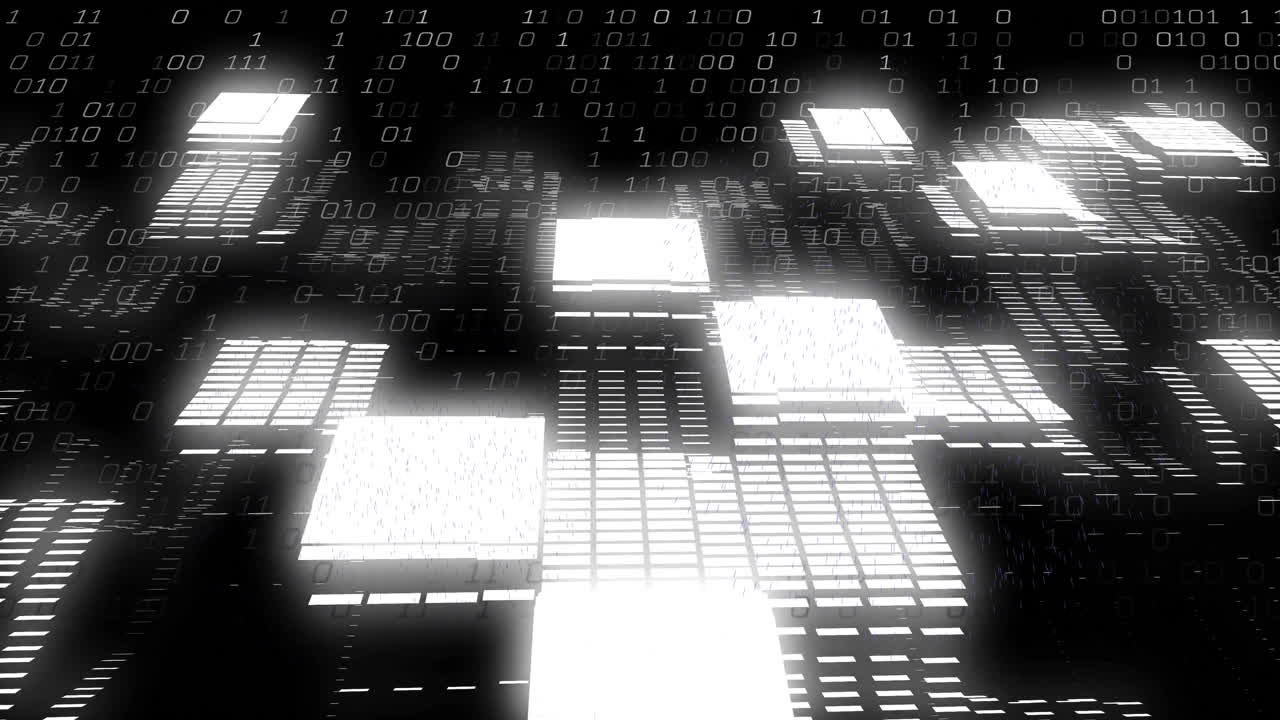 Animation of digital data processing and binary coding