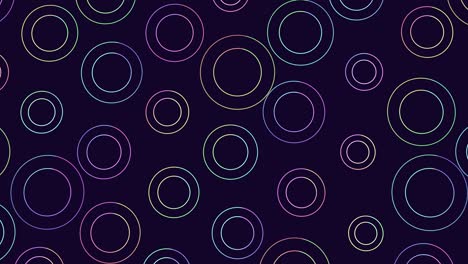 Motion random rainbow rings and circles pattern