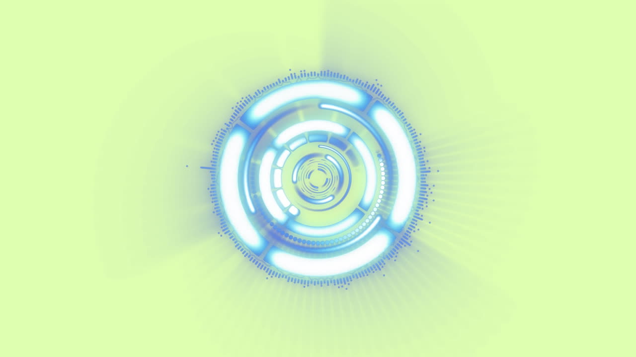 animación del escaneo del alcance sobre un fondo verde