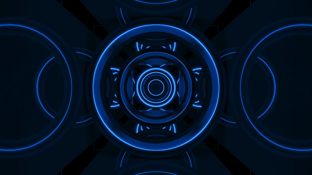 Blue abstract loop night club background corridor