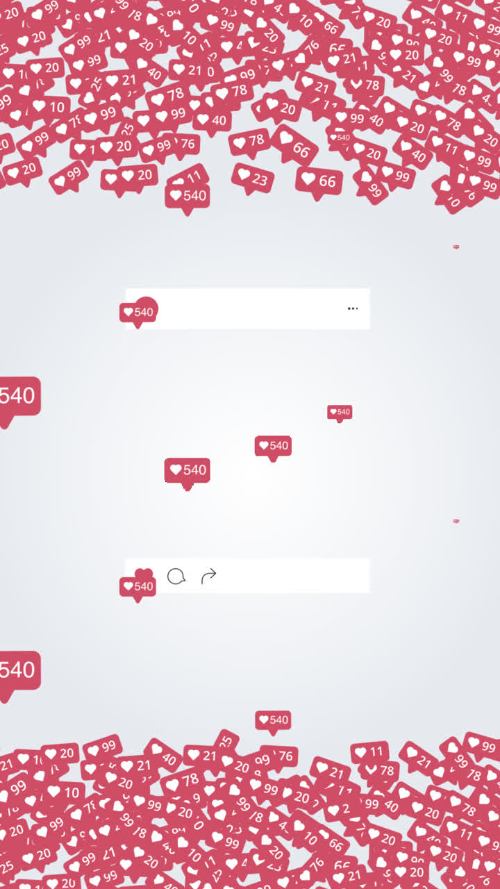 인스타그램 포스트 인터페이스 디자인과 라이크 아이콘