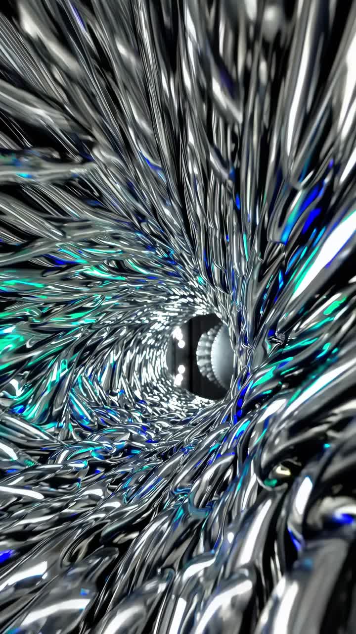 Abstract Metallic Light Tunnel Vortex