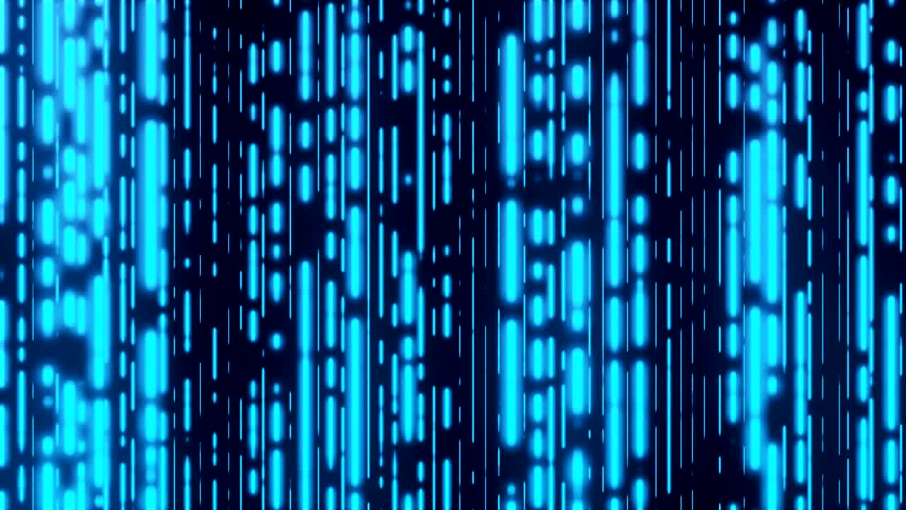 Abstract particles blue color in black background