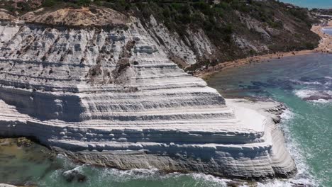 drone orbits above stair of the turks