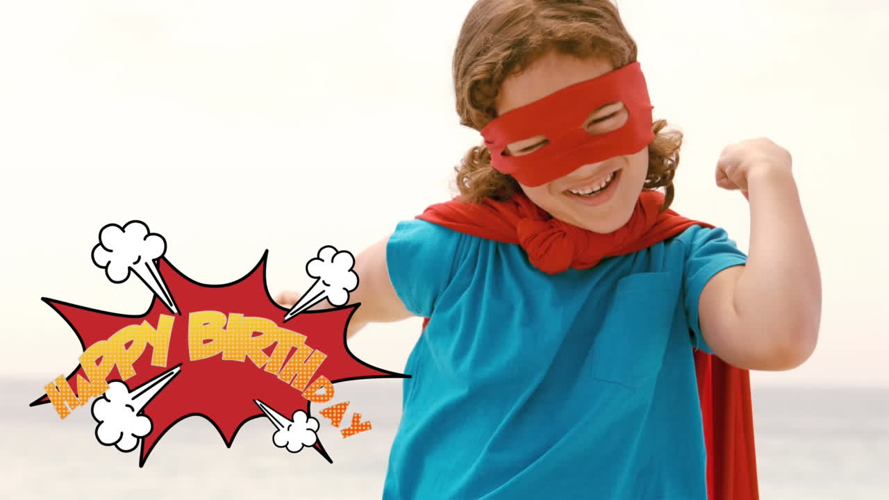 연설 거품에 쓴 생일 축하