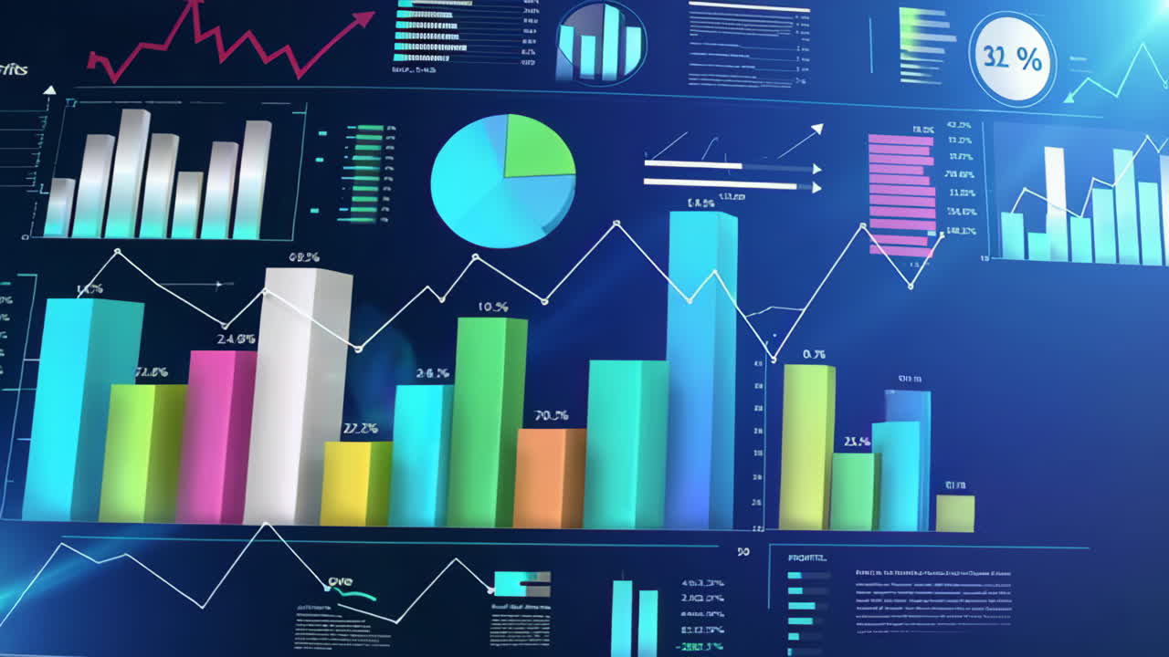 Business Data Dashboard with Charts and Graphs