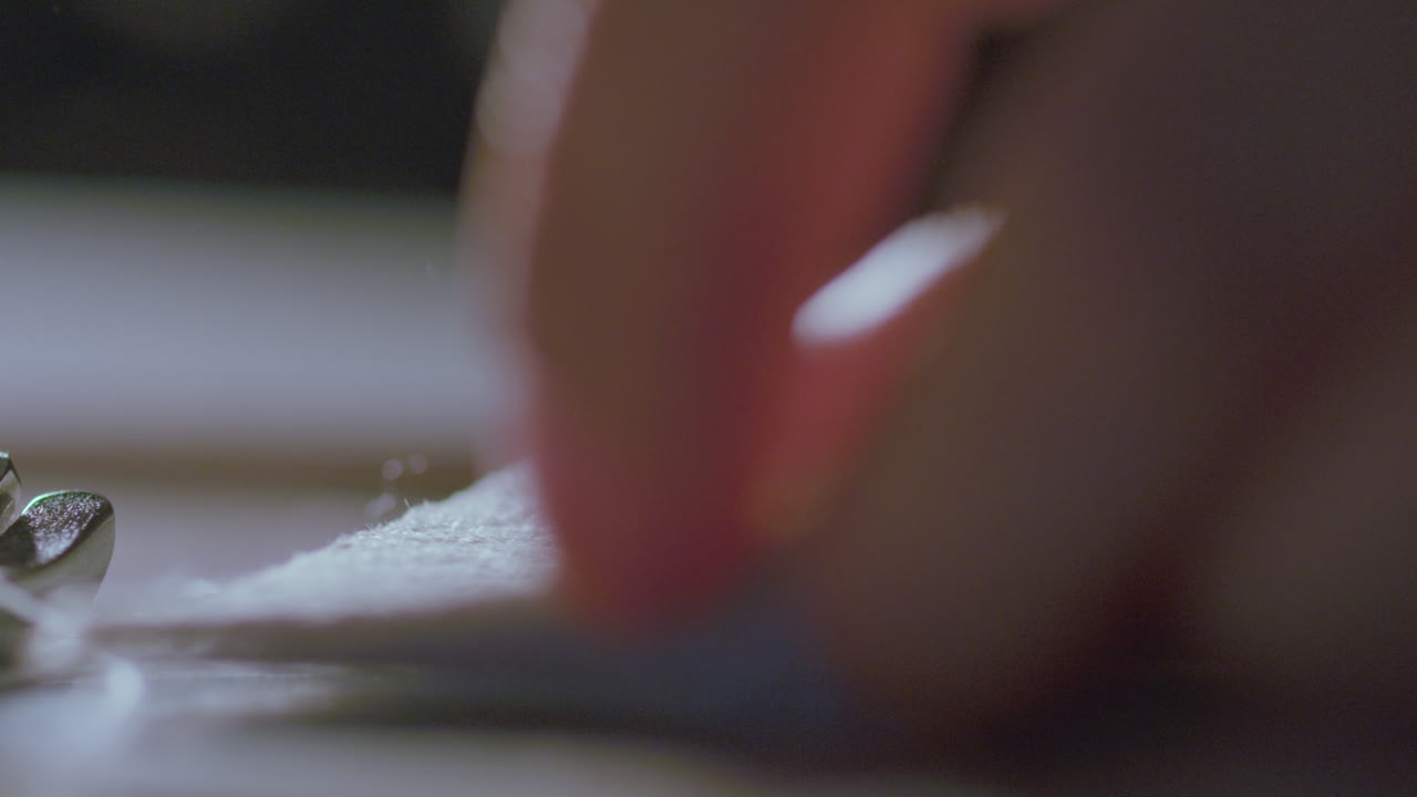 Sewing machine close-up