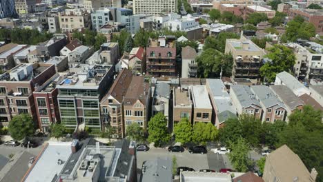 Vista-De-Pájaro-De-Las-Casas-De-Los-Barrios-Urbanos-Juntas